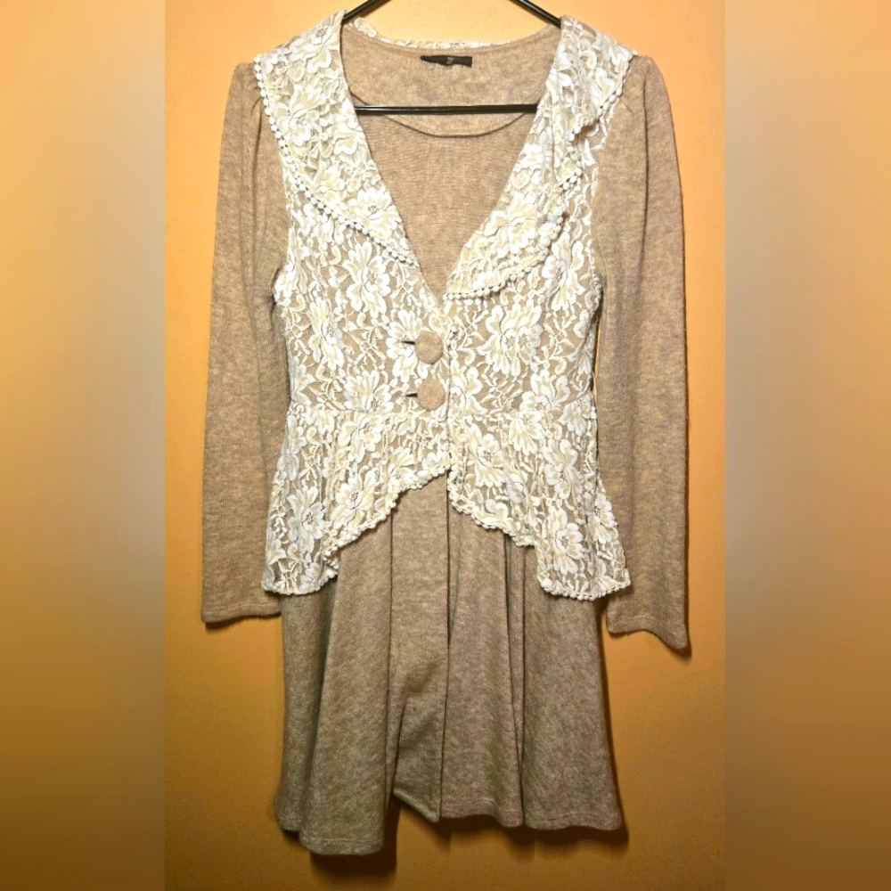 Ryu Lace Accent Dress, S (PTP=15")